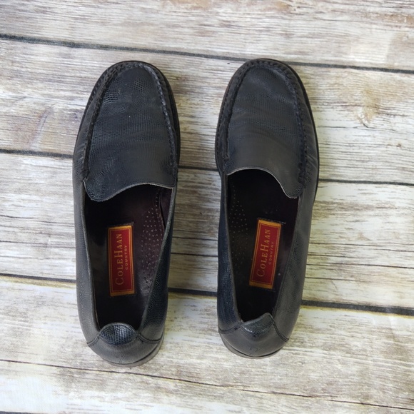 Cole Haan Country Black Lizard Slip On Loafer - Picture 3 of 4